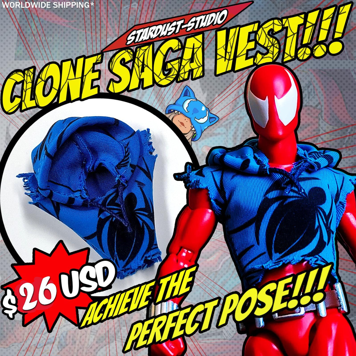 Clone Saga Vest | 1/12 Scale Action Figure Clothing