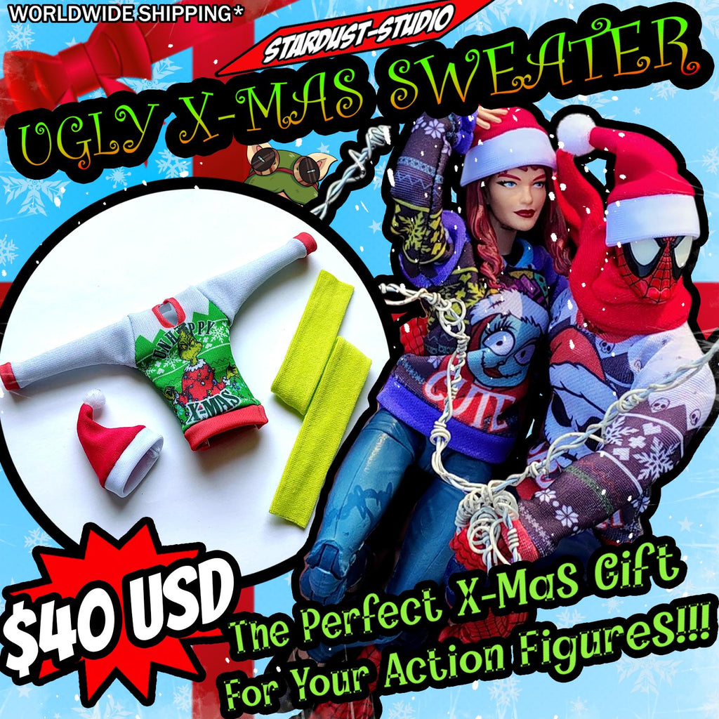 Ugly X-Mas Sweater | 1/12 Scale Action Figure Clothing